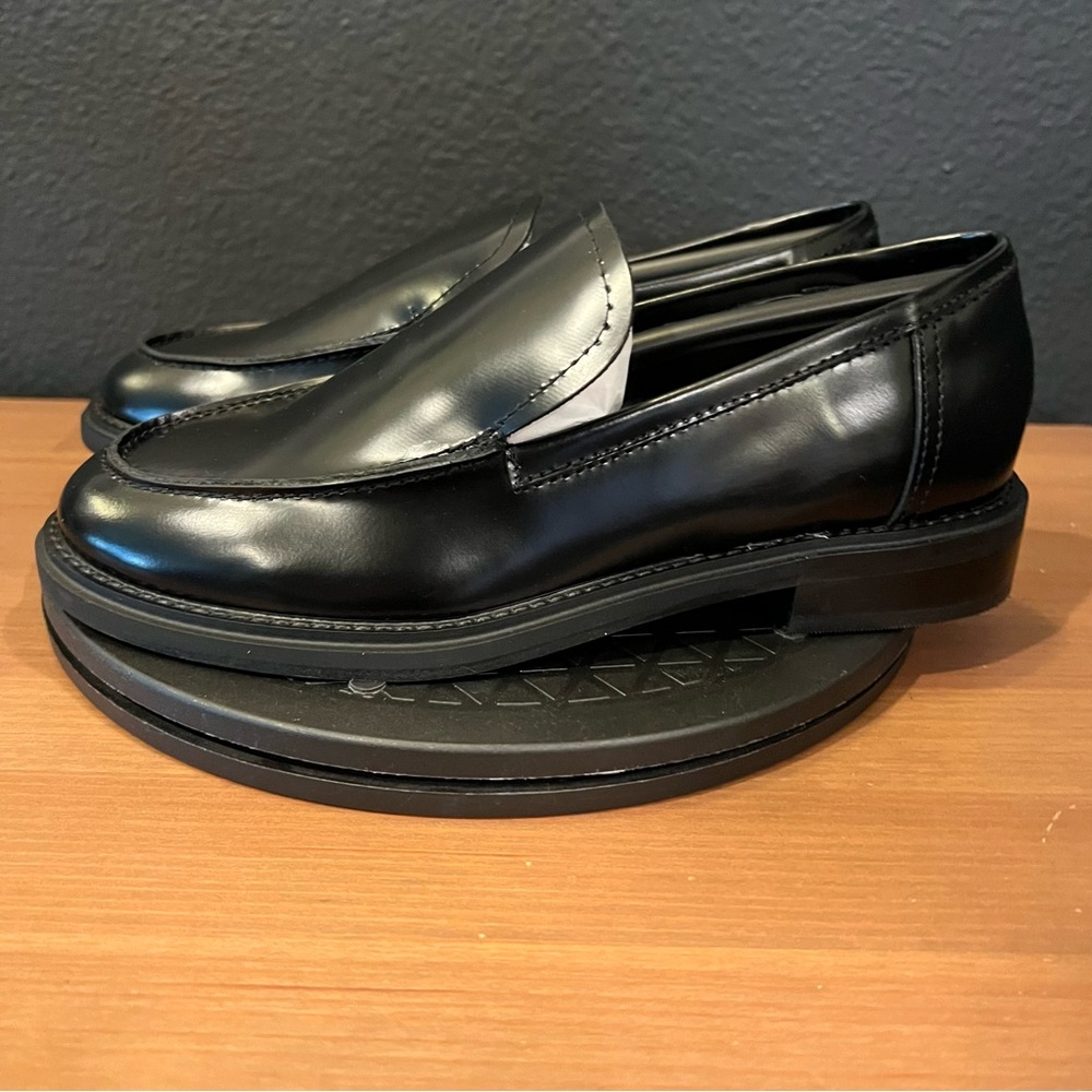 Steve Madden Women’s Solid Black Larusso Slip On Loafers Shoes Size 6.5